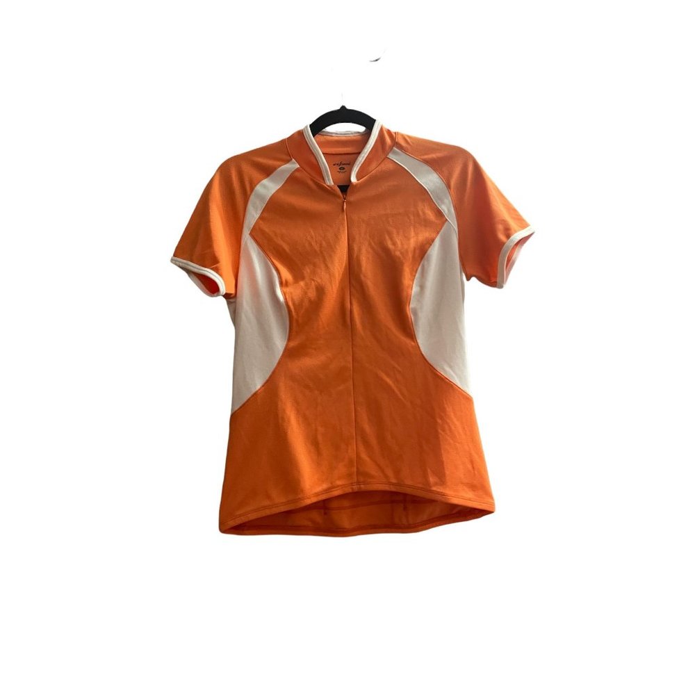 Shebeest Cycling Jersey Women's size M Orange Pockets on the back